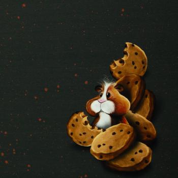 Preview: French Terry Panel ca. 83 cm Need more Sweets Hamster von Thorsten Berger by Swafing